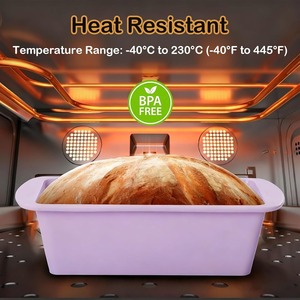 Molde de Silicona para Pan de 7.5 Pulgadas, Antiadherente, Reutilizable, para Horno y Congelador, Libre de BPA - Product Image 4