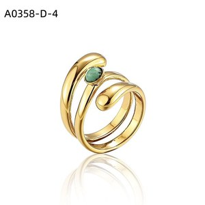 Anillo de Moda con PIEDRA NATURAL A0358 para Mujer, Joyería de Alta Calidad - Product Image 4
