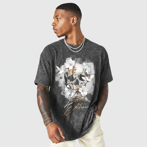 เสื้อยืดผู้ชาย acidwash เสื้อลำลองสไตล์พรีเมี่ยมผ้าฝ้าย100% ใส่สบายดีไซน์โดดเด่นเหมาะกับแฟชั่นฤดูร้อน - Product Image 1