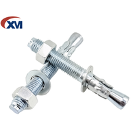 Ancre à coin en acier au carbone galvanisé, boulon d'expansion avec écrou hexagonal et rondelle – Fourniture directe usine