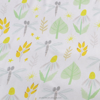 Tissu en microfibre sergé imprimé numériquement en polyester pongé 100 % recyclé, recyclé à partir de peau de pêche