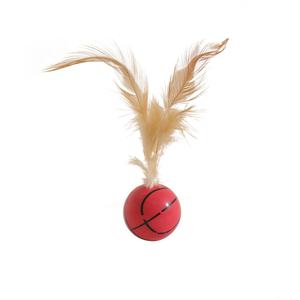Commercio all'ingrosso eco-friendly gatto Pet Ball solido elastico piuma palla per cani e gatti in gomma gatto giocattolo prodotti per animali - Product Image 5