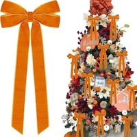 Ornement de Noël en velours rose fait main de haute qualité avec nœud pour fête d'anniversaire, porte, mariage, décoration de vacances