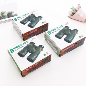 Miniature Double Tube Toy Binoculars 5X Plastic Camouflage Red Blue Green Orange For Kids Nature Exploration - Product Image 4