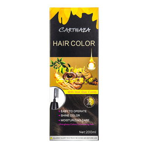 Coloration capillaire instantanée pour hommes et femmes, couvre les cheveux gris, sans ammoniaque, naturelle, bio, à base de plantes, shampoing colorant noir avec peigne. - Product Image 2