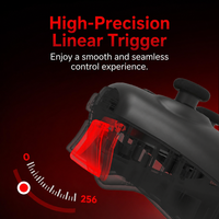 WOOKING GC Wireless Gamepad Hall Joystick Pencahayaan RGB Getaran Ganda Sensor Gerak Tri-Mode 2.4G Nirkabel/Berkabel Kompatibel