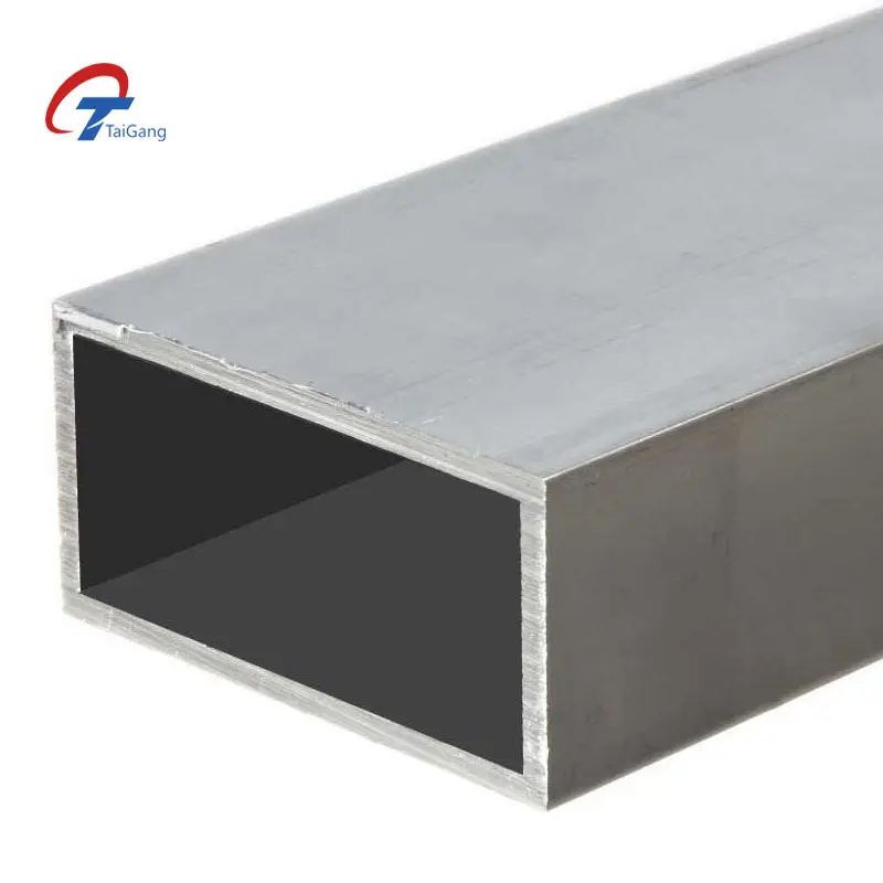 Factory Price 201 304 316 Rectangular SS Pipe Hairline Hollow Stainless Steel Square Pipe tube