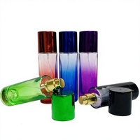 Flacons de parfum vides de luxe personnalisés bleu vert rouge violet marron, vaporisateur cylindrique transparent 20ml 30ml, flacon de parfum en verre