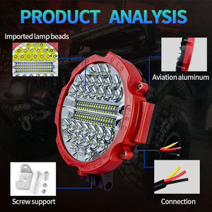 Lumière blanche de travail de conduite faible forte super lumineuse 51w a mené la lumière de travail ronde de 7 pouces - Product Image 3