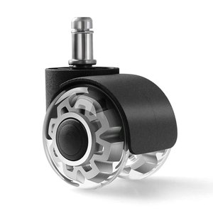 Rueda Giratoria de PU de 50 mm para Muebles, Rodillo Doble Negro para Silla, Movimiento Silencioso y Suave para Hogar y Oficina - Product Image 1