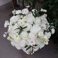 Composition florale en soie de roses blanches, amarantes et pivoines, 1m/2m, pour arche de mariage, rangée florale, centres de table, chemin de table, scène d'événement et fête
