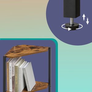 <span class=keywords><strong>VASAGLE</strong></span> Bibliothèque Étagère d'<span class=keywords><strong>angle</strong></span> à 5 niveaux avec éclairage LED réglable - Product Image 6