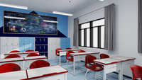 Ensemble pupitre et chaise individuels pour salle de classe – Design moderne, écologique et durable – Mobilier d'étude pour étudiants