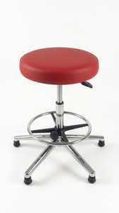 เก้าอี้ห้องปฏิบัติการ หนังสังเคราะห์ ฐานโลหะ พร้อมที่วางเท้า ปรับความสูงได้ ที่นั่งตามหลักสรีรศาสตร์ สำหรับใช้ในคลินิก - Product Image 2