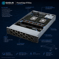 En stock, vente en gros, nouveau serveur rack Dell PowerEdge R750xs 2U à double socket, 3e génération Intel Xeon Scalable Enterprise DC, original