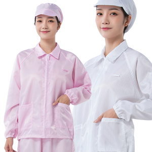 เสื้อกาวน์ป้องกันไฟฟ้าสถิตย์สำหรับห้องปลอดเชื้อและอุตสาหกรรมยา ขายส่ง - Product Image 4