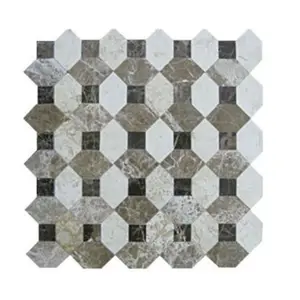 Modern Design Kitchen Mosaics Polished Long Wall Tile Marble Stone Mosaic Tiles Supplier FYSC036