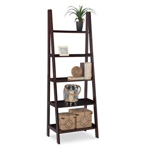 Modern 5 Tier Ladder Bookshelf for Office & Living Room with Metal Frame and Wooden Shelings Storage Rack for Home Decor - Product Image 2