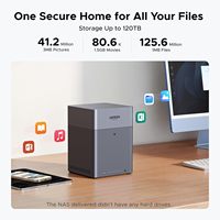 UGREEN NASync DH4300 Plus NAS de 4 Bahías, 120 TB (Sin Discos), Acceso Remoto, Álbum de Fotos con IA, Fácil de Usar para Principiantes, 8 GB de RAM, Almacenamiento en Red