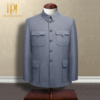 Ensemble Veste Traditionnel Chinois, Costume Ethnique, Tenue Formelle Homme, Costume Zhongshan Homme