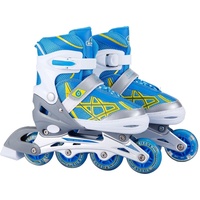 Nouveaux patins à roulettes unisexes pour enfants, à une rangée, entièrement lumineux et réglables, pour l'extérieur, ensemble complet avec coque en maille PU, matériaux PU/PP