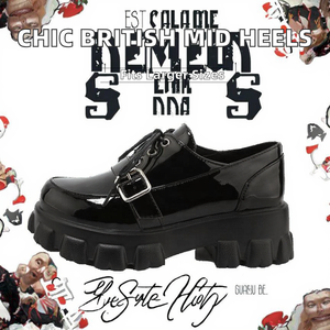 Chaussures plates Mary Jane d'hiver de style britannique pour filles et femmes - Imperméables, légères, respirantes, dessus en PU, fermeture à lacets - Product Image 2