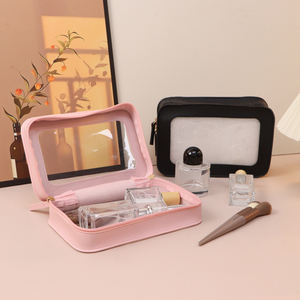 Grande trousse de toilette portable en PVC transparente et imperméable avec fermeture éclair <span class=keywords><strong>pour</strong></span> pinceaux de <span class=keywords><strong>maquillage</strong></span> <span class=keywords><strong>pour</strong></span> femmes - Product Image 1