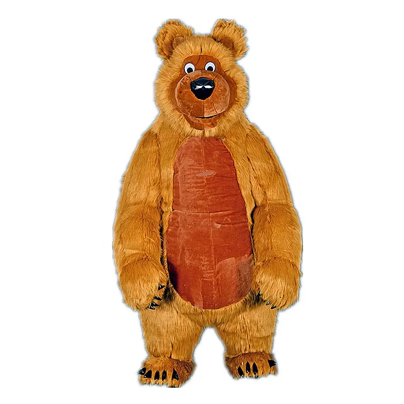 Disfraz inflable gigante para adulto, 2,6 metros, oso de masha marrón, <span class=keywords><strong>mascota</strong></span>