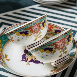 Vaisselle en céramique de luxe moderne, nouveau design, assiettes en porcelaine pour hôtels, vente en gros pour restaurants, vaisselle en stock - Product Image 6