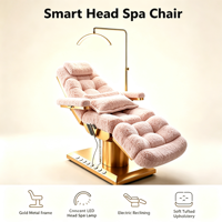 Mobilier de salon de beauté en tissu moderne touffeté Table de massage Lit à 4 moteurs électrique réglable pour le visage Lit de spa à vendre