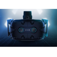 Casque VR HTC VIVE Pro professionnel connecté au PC avec écran AMOLED haute résolution, audio spatial 3D et suivi d'espace de 100 mètres carrés