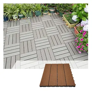 Co-extrusion Waterproof Wood Plastic Composite Flooring WPC Diy Decking Tiles