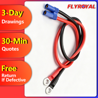 Kabel Baterai 8 Gauge 2 Pin DC ke Kabel Buaya O Ring Auto Terminal Male Female, Konektor EC5, Kabel Harness Pengisi Daya