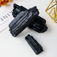 Pierre brute de tourmaline noire naturelle, diffuseur d'aromathérapie, spécimen décoratif, artisanat, décoration d'aquarium, pierre concassée
