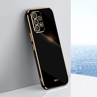 Casing Silikon Lembut Berlapis Mewah untuk Samsung Galaxy A72 A52 4G 5G a 52 72, Bingkai Plastik TPU, Pelindung Belakang Penuh