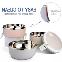Jolie Boîte à Lunch Japonaise pour Enfants, Conteneur Alimentaire Portable de Type Bento, Cuisine, Hermétique, Chauffante en Acier Inoxydable Carré
