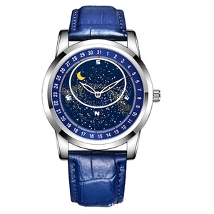 Montre mécanique entièrement automatique pour hommes ciel étoilé rotatif étanche lumineux 20mm cuir main rapide tremble génération cheveux - Product Image 5