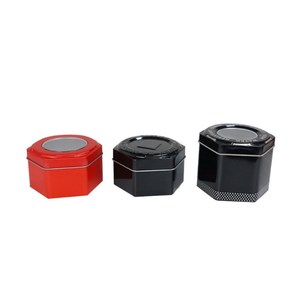 Boîte à <span class=keywords><strong>montre</strong></span> en métal hexagonale de luxe avec couvercle, nouvelle conception 2022, impression de mode, boîte cadeau en étain pour <span class=keywords><strong>montre</strong></span> fossile - Product Image 3