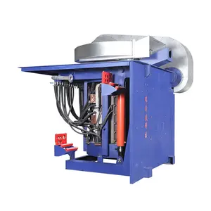 RXS 1 ton 2T 3 tons Hydraulic Tilting Automated Pouring Steel intermediate frequency induction furnace cast iron melting furnace