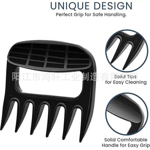 Triturador de carne Bear Claw de plástico, 11x10.5x1.5cm, para desmenuzar carne de res, pechuga de pollo, herramienta para aves de corral - Product Image 3
