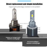 Ampoules de phare LED H15 CSP super lumineuses, remplacement de l'ampoule LED COB H15 Xenon 12V 24V, kit de feux antibrouillard LED 80W pour voiture et camion