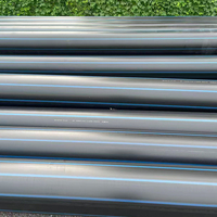 Tuyau d'alimentation en eau flexible haute pression en PEHD durable, lisse, écologique, 150 mm PN16, pour drainage souterrain d'eau potable
