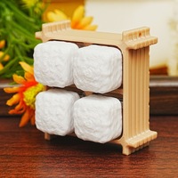 Porte-clés anti-stress en forme de tofu fermenté imprimé en 3D, jouet à bouton-poussoir pour le bureau, mini décoration de table