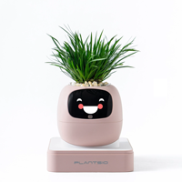 Robot de jardinage IA moderne avec interaction faciale électronique, capteur d'arrosage automatique, contrôle Bluetooth/application pour bureau et intérieur