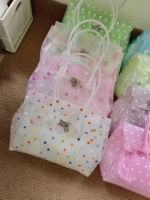 Sac fourre-tout d'été transparent résistant à l'eau grande capacité style classique moderne, sac à main à pois tendance à porter sous le bras