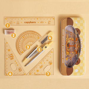 Règle de mesure géométrique à motifs de dessins animés, livraison rapide, longueur maximale 25 cm, autres nécessités quotidiennes - Product Image 1