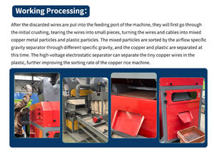 Granulateur de fil de cuivre de ferraille ligne de machine de recyclage de métal granulateur de câble de fil électrique utilisé multifonctionnel 3 extrusion - Product Image 5