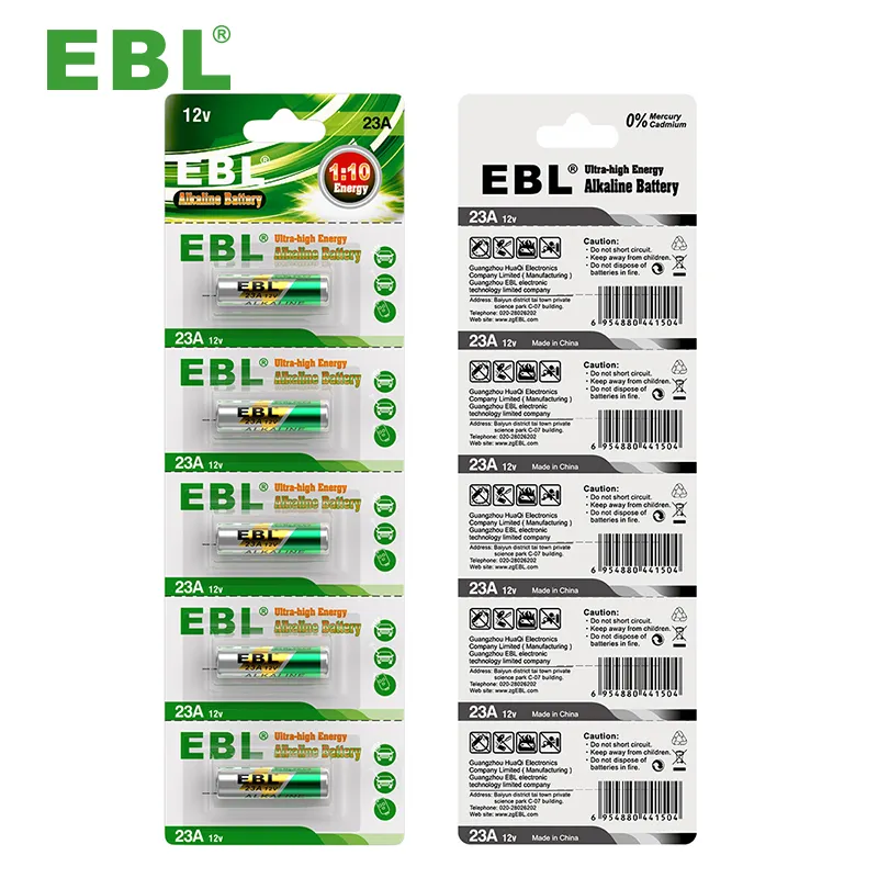 EBL Hot Sell Best 12V Alkaline Battery Alkaline Button Cell Battery Battery 23A 12V Button Cell
