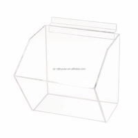 Boîte de rangement murale en acrylique pour le marketing, 1 à 3 compartiments, boîte organisatrice transparente, présentoir de vente au détail