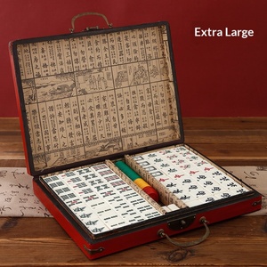 Caja de Mahjong Antigua de Estilo Retro con Fichas de Mahjong Americanas y Fichas de Mahjong como Recuerdo Turístico, Especialidad China, Pequeño Regalo - Product Image 6